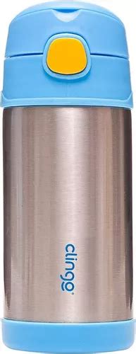 Garrafa Térmica Infantil Clingo Inox Azul 270ml Frete grátis