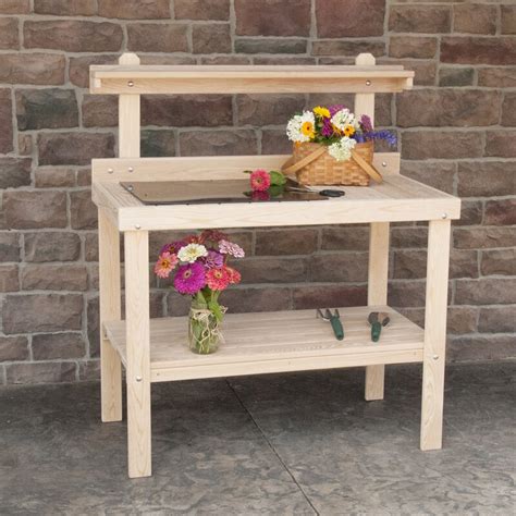 Hershy Way Cypress Garden Cypress Potting Bench Wayfair