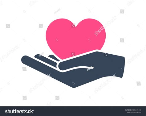 Heart Hand Giving Heart Logo Template Stock Vector (Royalty Free) 1026449446 | Shutterstock