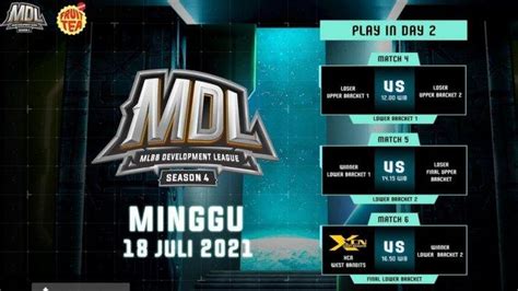 Jadwal MDL Season 4 Hari Ini Minggu 18 Juli 2021 Empat Tim Berebut