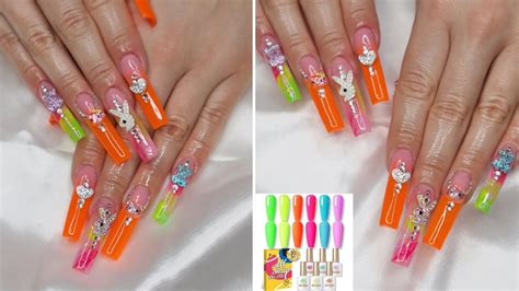 BORN PRETTY NEON GEL POLISH SET I COLORFUL NEON OMBRÉ MARBLE KAWAII