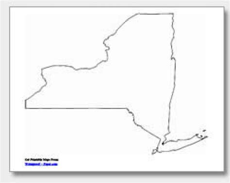 Printable New York Maps State Outline County Cities With Regard To