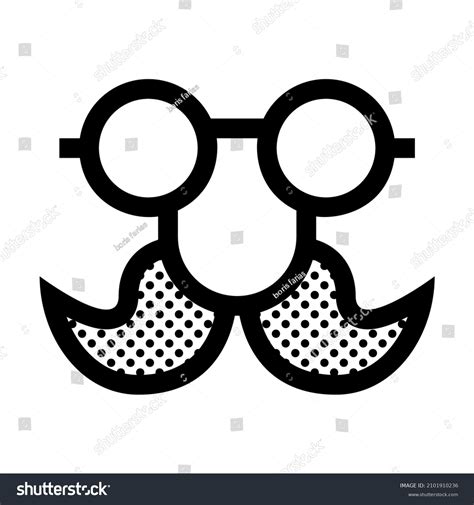 Disguise Mask Glasses Moustache Fake Nose Stock Vector Royalty Free