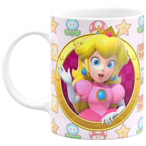 Caneca Princesa Peach Super Mario Bross No Elo Geek Space Aa Ca