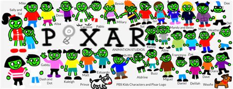 PBS Kids Characters and Pixar Logo by MAPSuperStar on DeviantArt