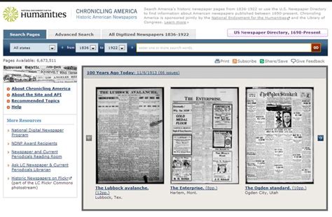 Chronicling America Library Of Congress Chroniclingamerica