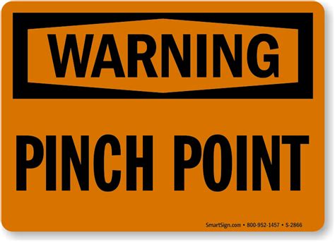 Warning Pinch Point Sign