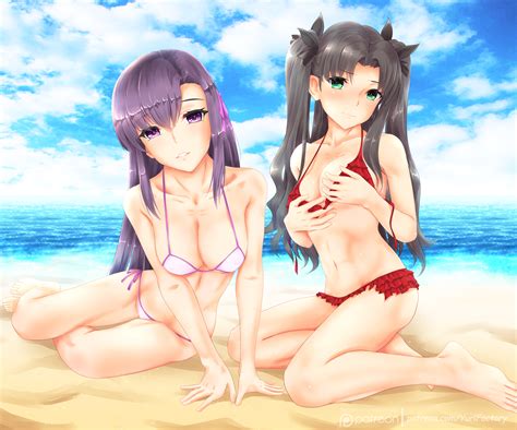 Fate Rin And Sakura Bikini By Bilibala Hentai Foundry