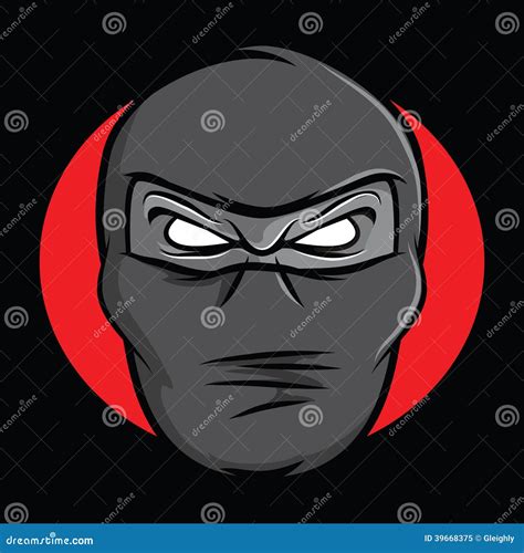 Ninja Face Stock Vector - Image: 39668375