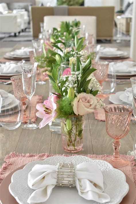 Elegant Blush Pink And White Valentine S Day Tablescape Home With