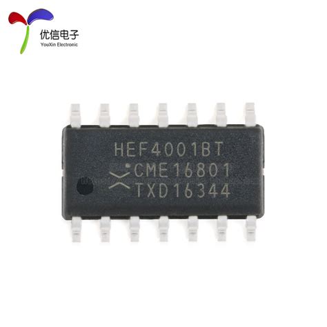 原装正品 Hef4001bt653 Soic 14四路2输入或非门贴片逻辑芯片虎窝淘