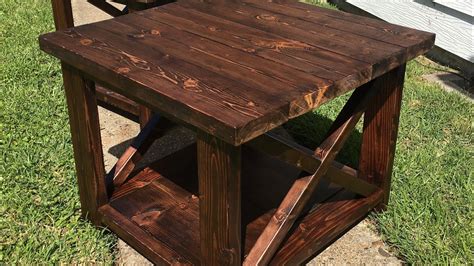 Diy Rustic End Table Farmhouse Style Youtube