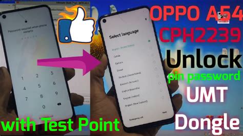 OPPO A54 CPH2239 Pin Pattern Frp Reset With UMT Dongle Oppo A54