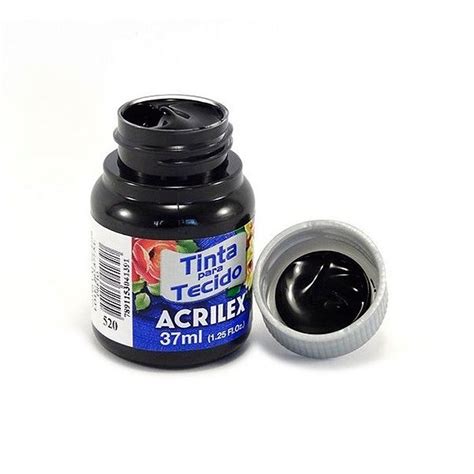 Tinta Para Tecido Acrilex Ml Preto Mix Bij