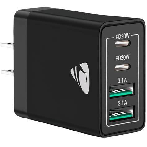 USB C Wall Charger Block Aioneus 40W 4 Port USB C Wall Plug Type C