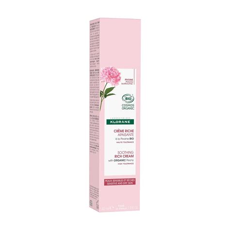 Pivoine Visage Crème Riche Apaisante à la Pivoine BIO de KLORANE