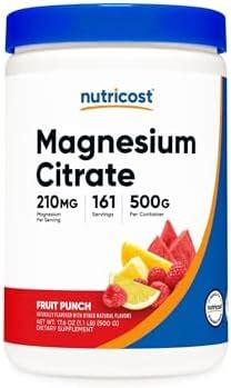 Amazon Nutricost Magnesium Citrate Powder Unflavored 500 Gram