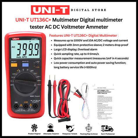 Jual Uni T Ut C Digital Multimeter Tester Ac Dc Voltmeter Ammeter