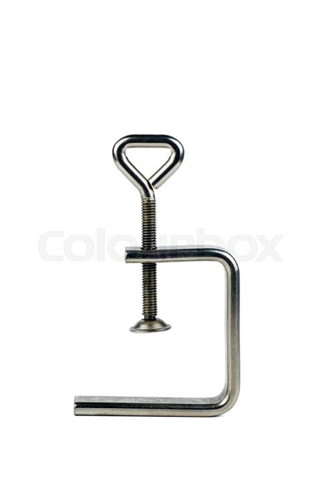 Old Iron C Clamp Isolated On White Stock Image Colourbox