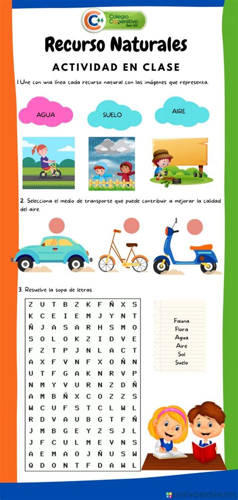 Recursos Naturales Interactive Exercise For SEGUNDO Tipos De Recursos