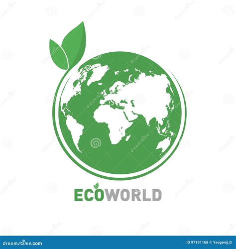 Limpe O Mundo Verde Símbolo Do Mundo De Eco ícone Conceito Amigável De