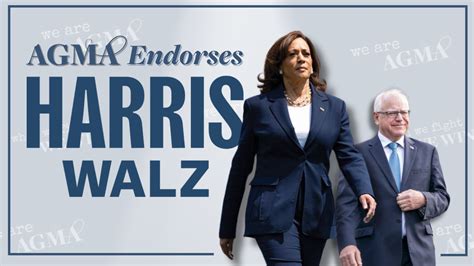 Agma Endorses Kamala Harris And Tim Walz For President And Vice