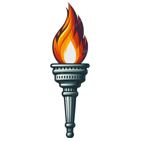 Single Burning Torch Graphic, Torch Clipart, Torch Icon, Torch ...