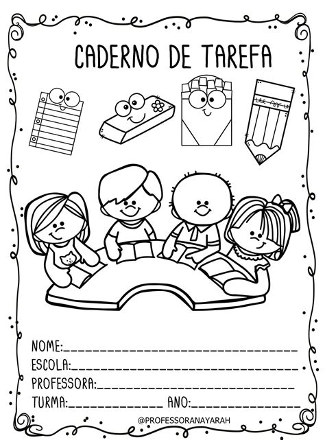 Capas De Caderno De Sala Para Imprimir - RETOEDU