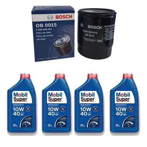 Kit Para Troca De Leo Fiat Strada At Bosch E Mobil