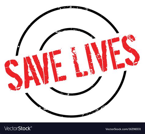 Save Lives Rubber Stamp Royalty Free Vector Image