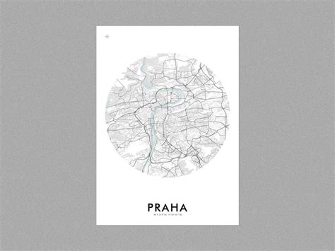 Poster Map Praguepraha Approx 21 X 30 Cm A4 Poster Prague Poster