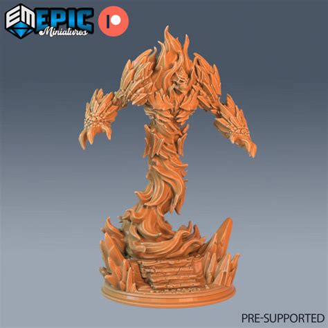 3D Printable Air Fire Elemental Prime Team Ancient Giant Tornado