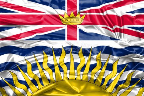 Flag Of British Columbia, Canada Stock Illustration - Illustration of ...