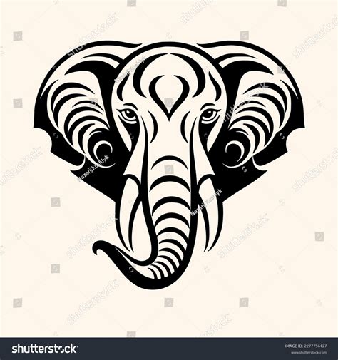 Tribal Elephant Head Drawing