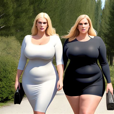 One Huge And Very Tall Friendly Blonde Plus Size Girl With Small Head And Broad Shoulders