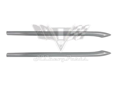 1959 Chevy Impala Grille Hood Lip Lower Molding PAIR RESTORED