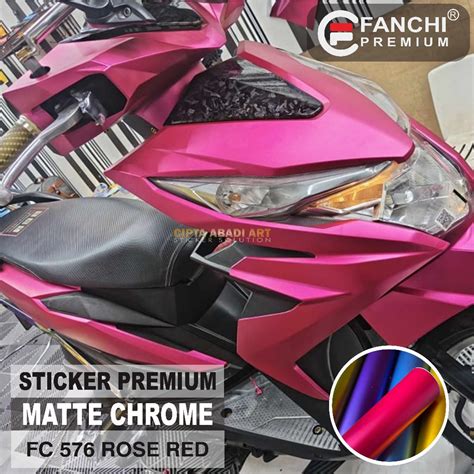 Jual Stiker Skotlet Matte Chrome Metalik Doff Satin Sticker Motor Pink