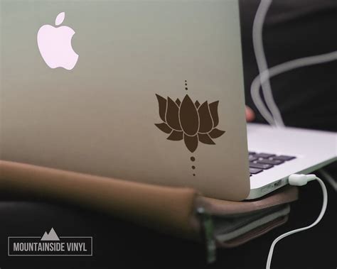 Lotus Flower Vinyl Decal Yoga Lotus Sticker Laptop Sticker Etsy