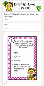 Teks B Distance Learning Digital Task Cards Riddle The Room D