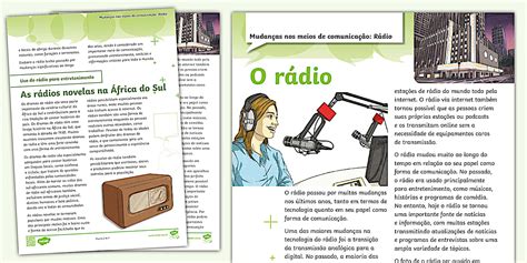 Mudanças nos meios de comunicação: Rádio - Compreensão leitora