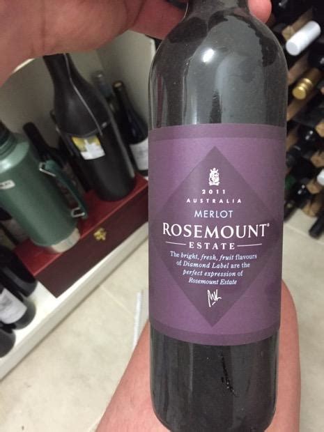 2012 Rosemount Estate Merlot Diamond Label Australia South Eastern