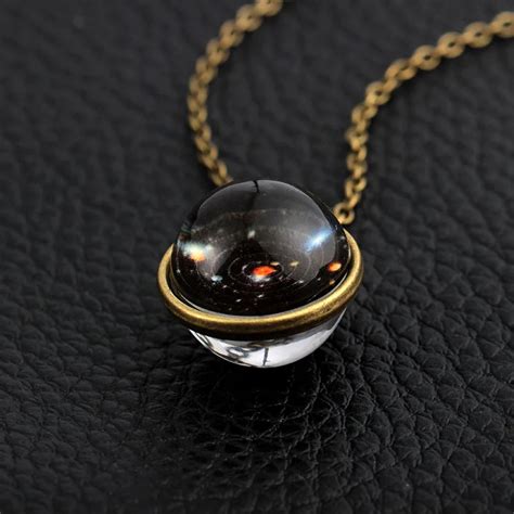 Vintage Solar System Galaxy Planet Universe Necklace For Women Men