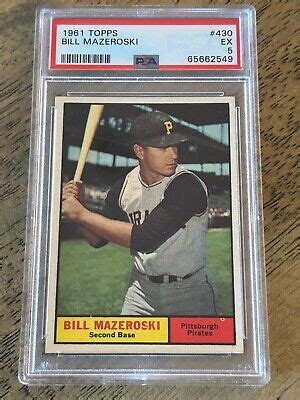 Bill Mazeroski Topps Baseball Sp Pittsburgh Pirates Psa Ex