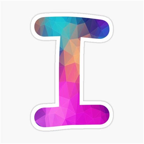 "Letter I Capital Alphabet Colorful Art Funny I Gift" Sticker for Sale ...