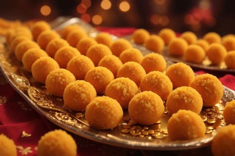 Premium Photo | A Screen full of Diwali laddu