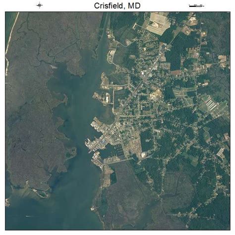 Aerial Photography Map of Crisfield, MD Maryland