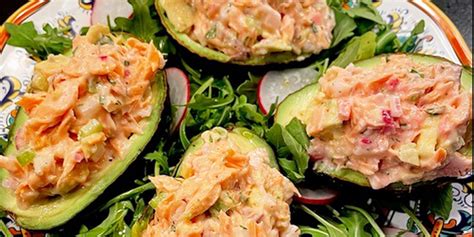 Valerie Bertinelli S Salmon Salad Stuffed Avocados Recipe