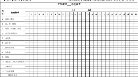 行政楼办公室卫生检查表1word文档在线阅读与下载无忧文档