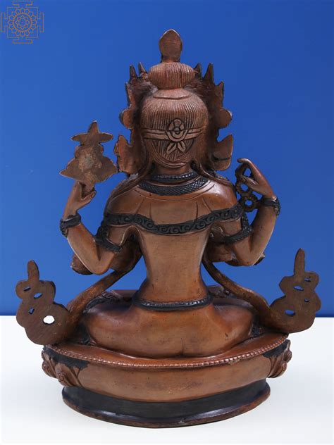 Tibetan Buddhist Deity Chenrezig Four Armed Avalokiteshvara In