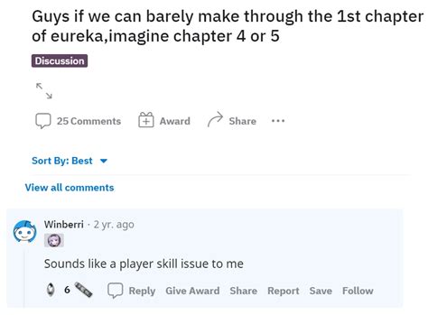 Sounds Like A Player Skill Issue To Me Skill Issue Simply A